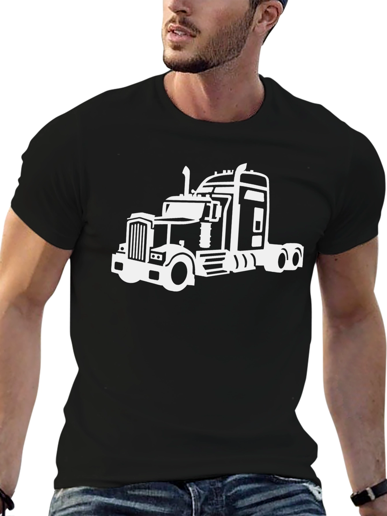 Truck Graphic T-Shirt - Black