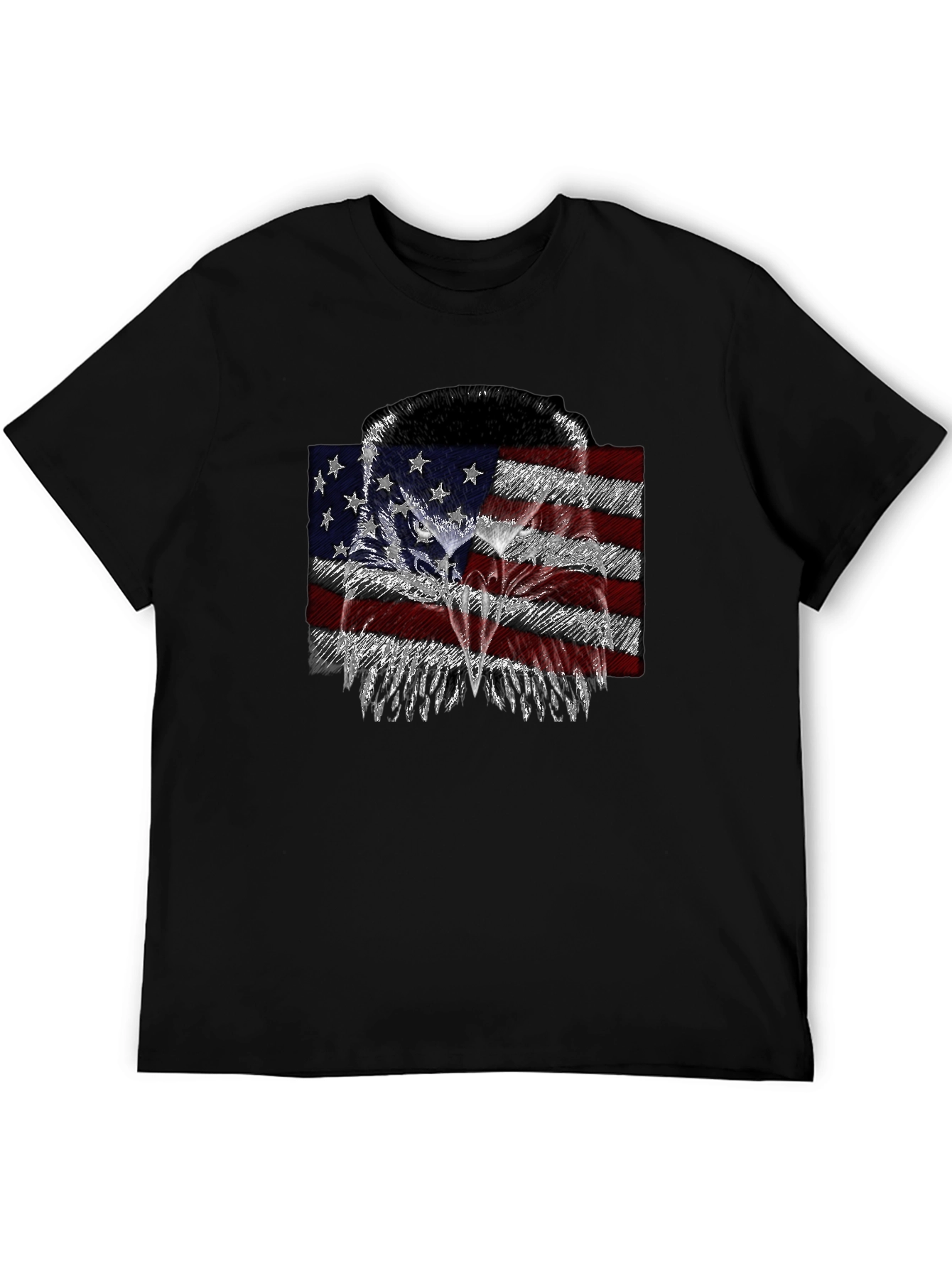 American Flag Eagle Graphic T-Shirt
