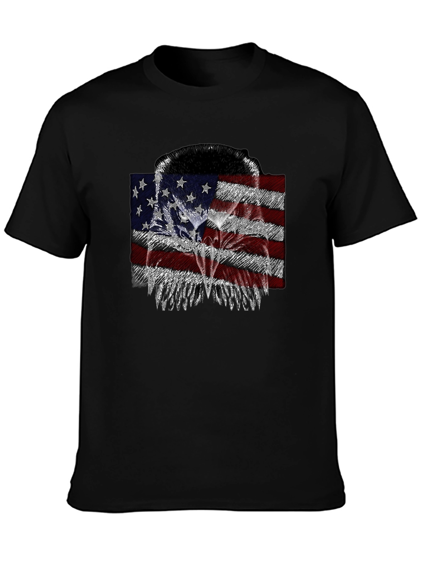 American Flag Eagle Graphic T-Shirt