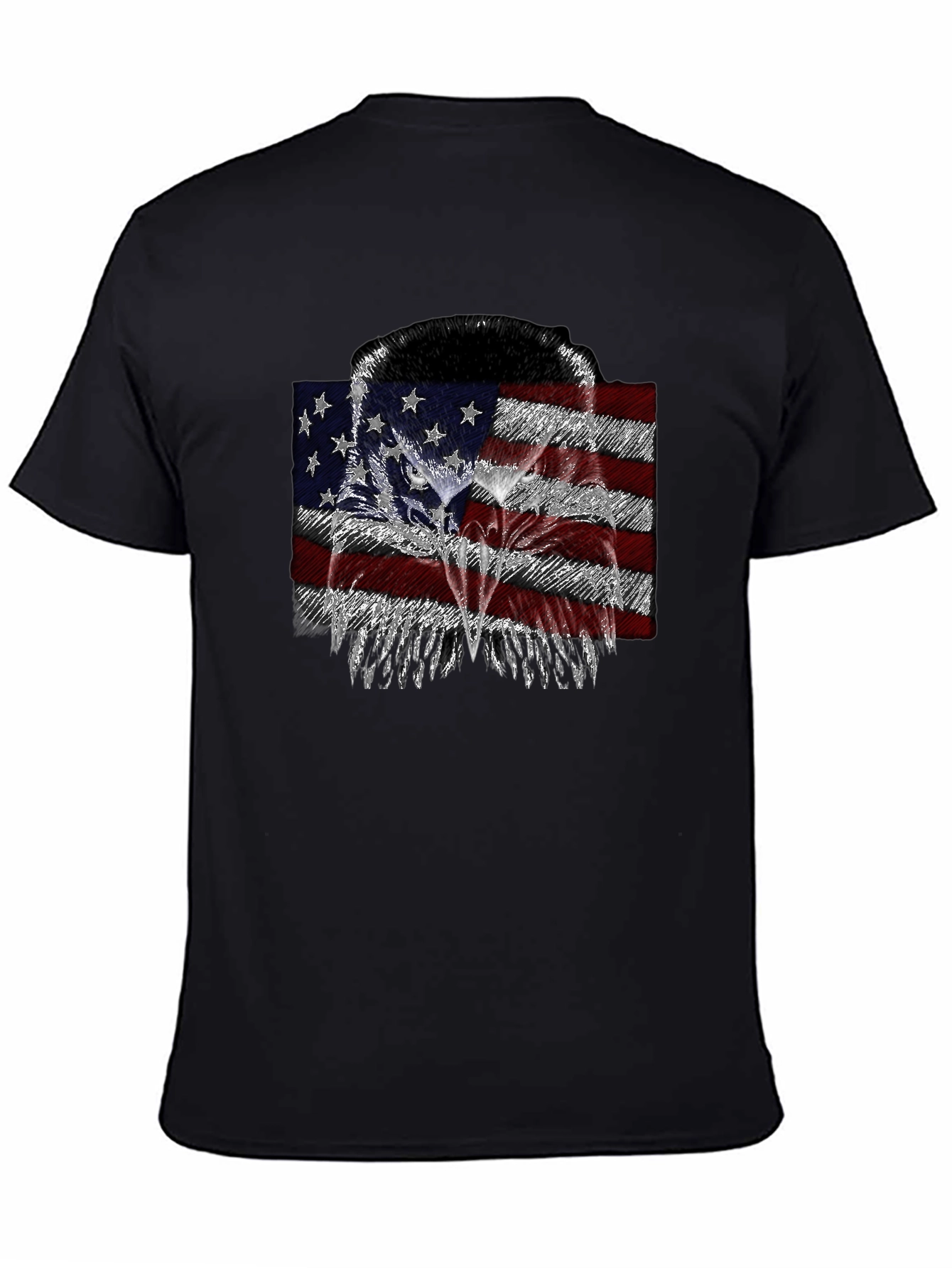 American Flag Eagle Graphic T-Shirt