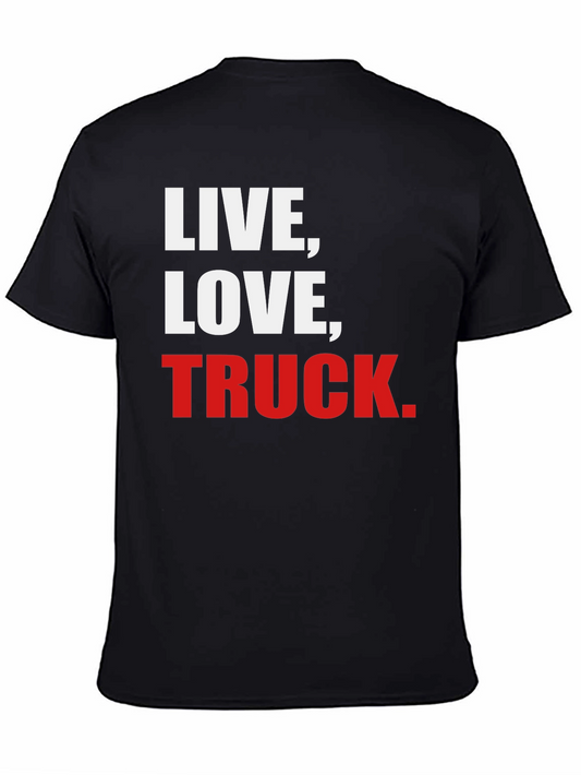 Live Love Truck T-Shirt - Black Graphic Tee