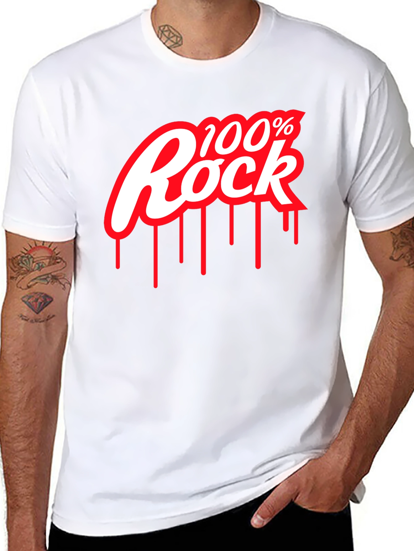 100% Rock Graphic Tee - Black