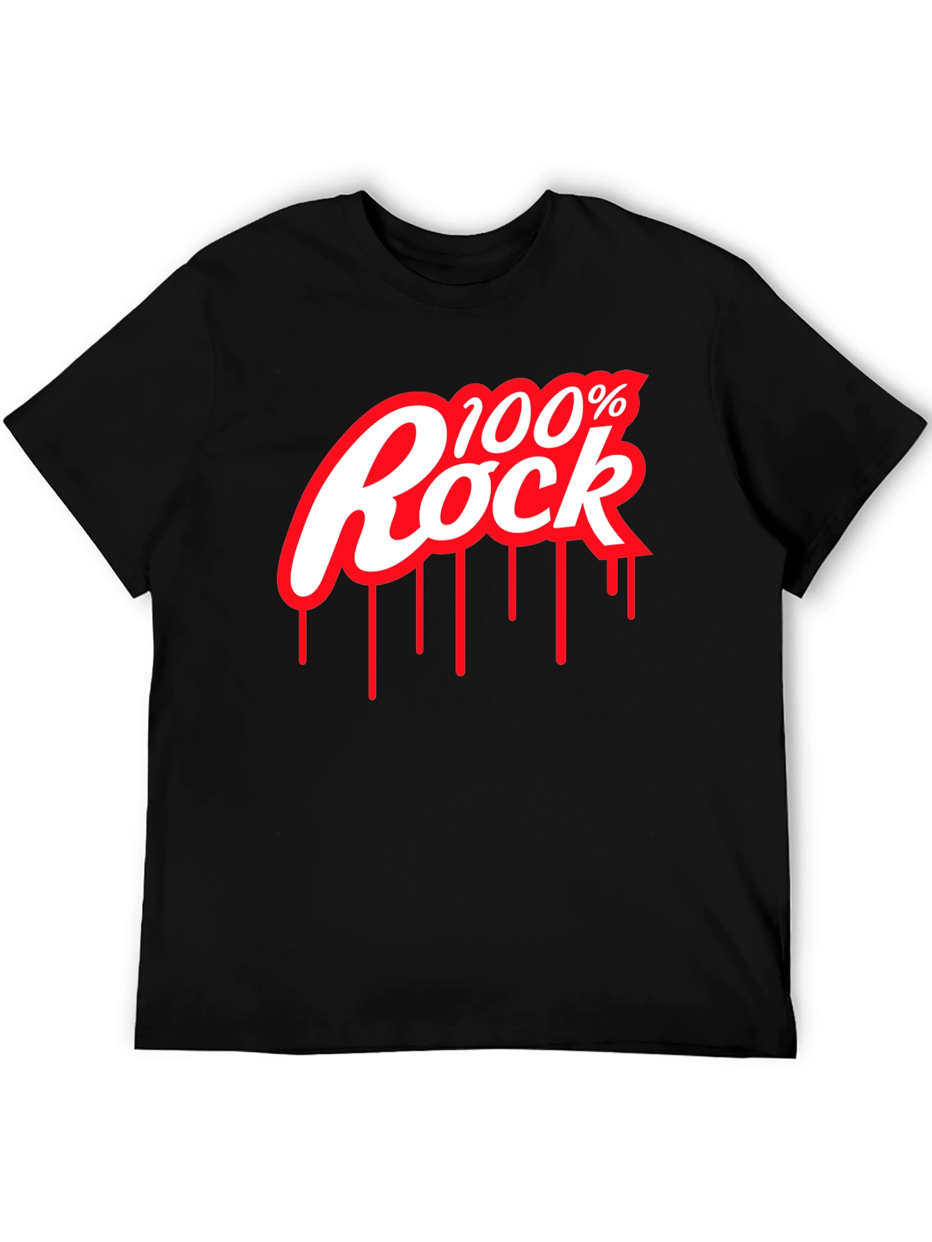 100% Rock Graphic Tee - Black