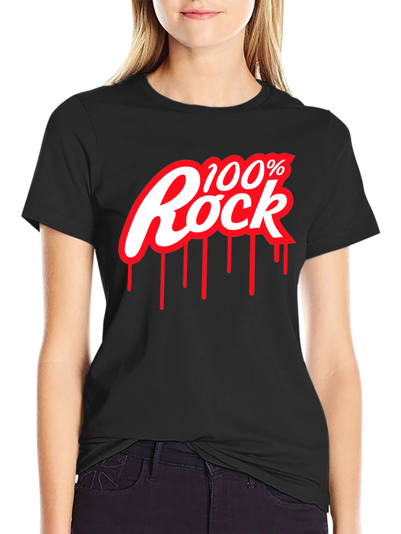 100% Rock Graphic Tee - Black