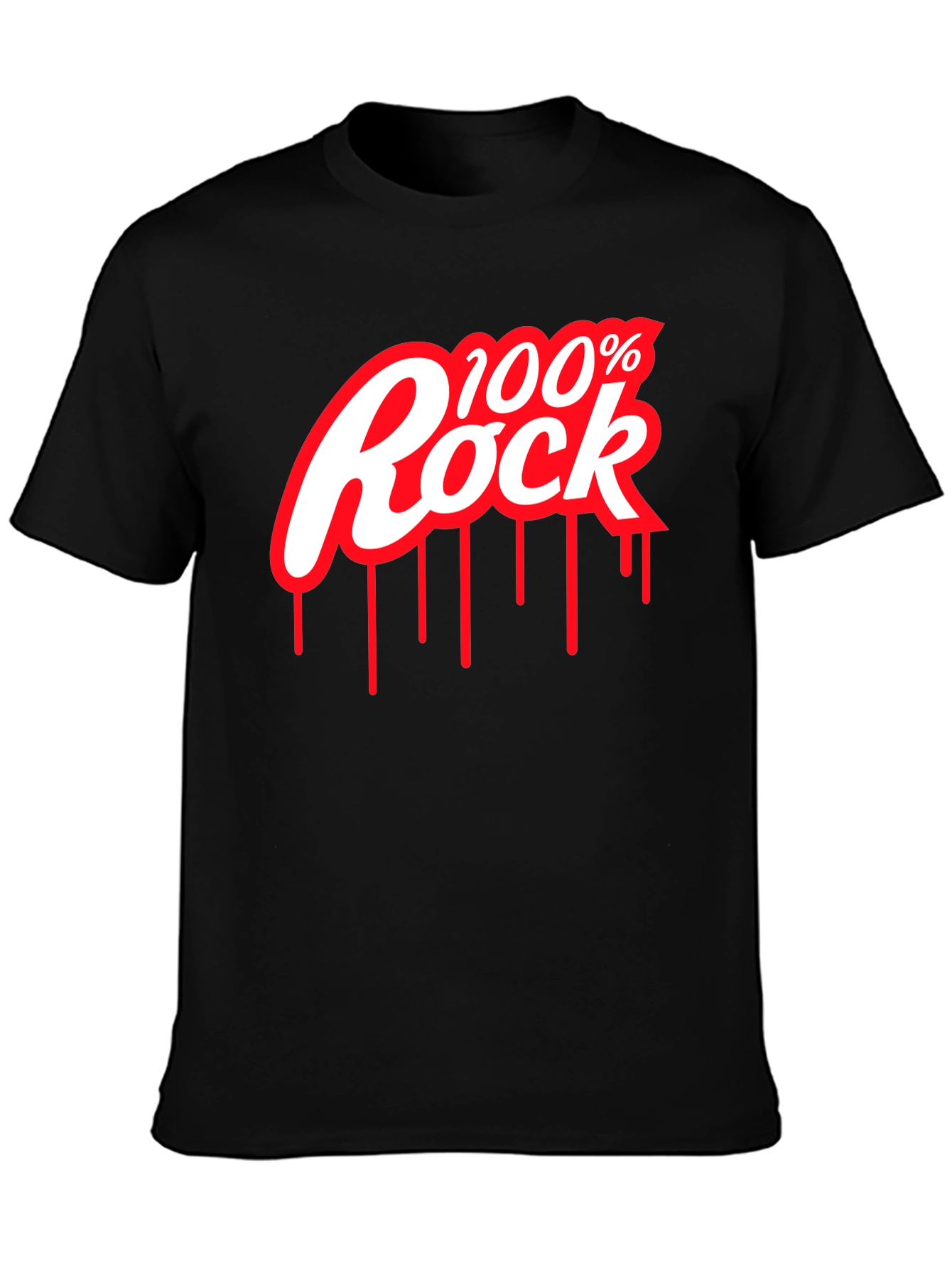 100% Rock Graphic Tee - Black