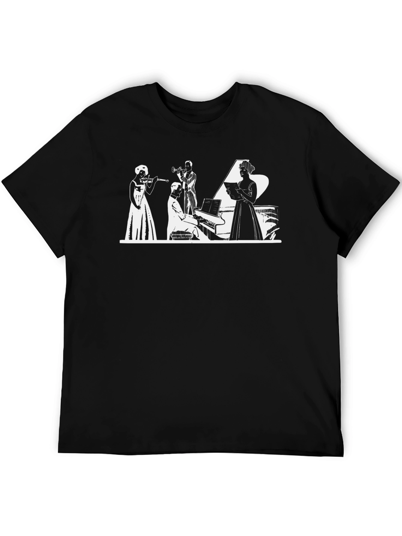 Jazz Band Graphic Black T-Shirt