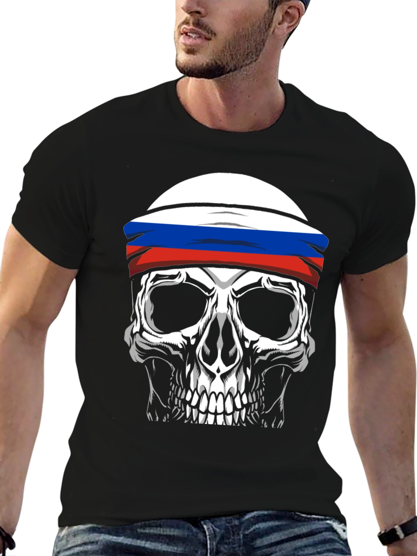 Russian Skull T-Shirt - Black