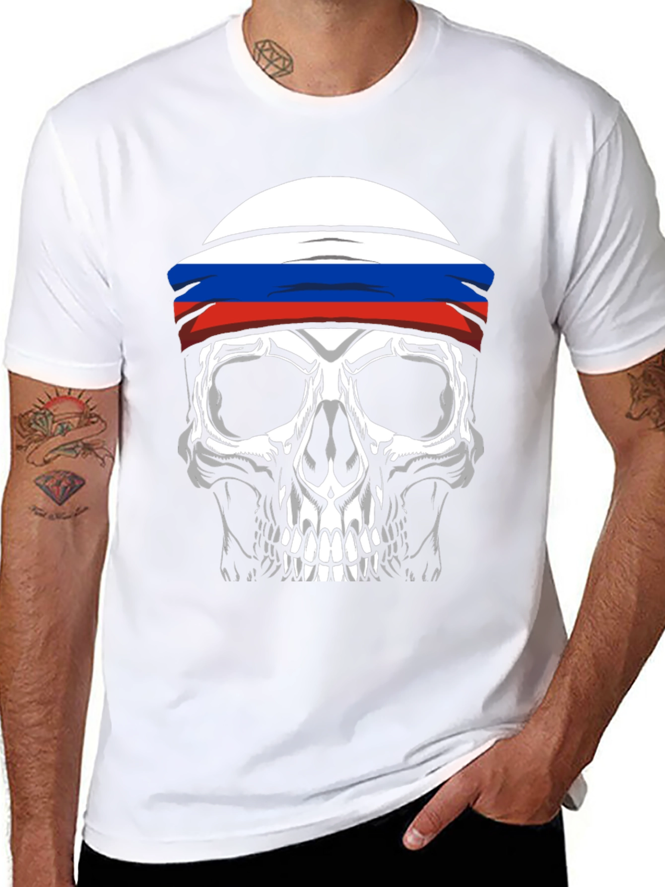 Russian Skull T-Shirt - Black