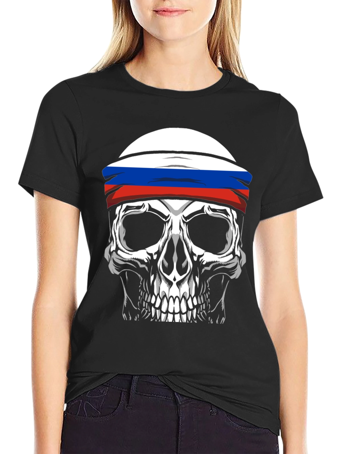 Russian Skull T-Shirt - Black