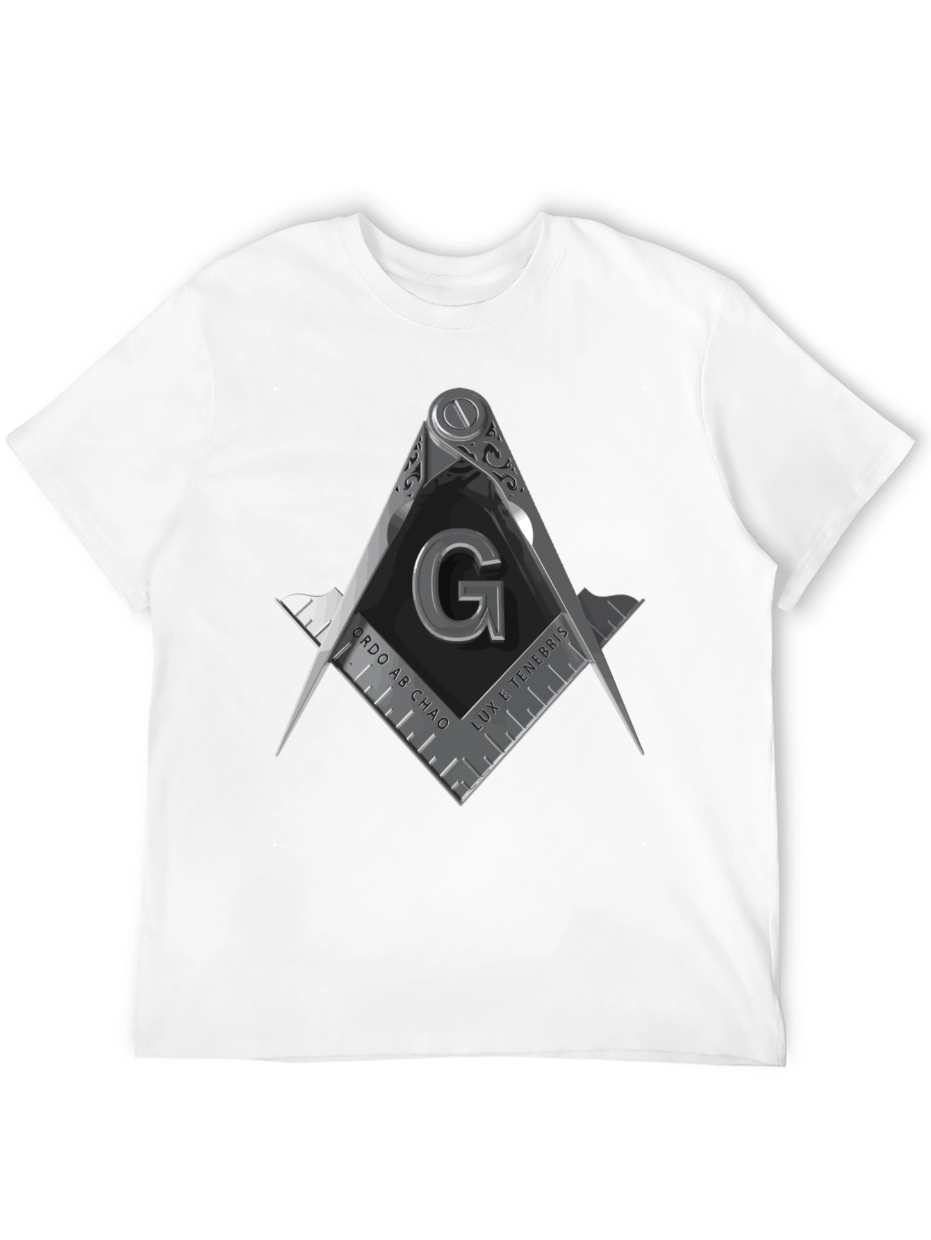 Masonic Symbol Graphic Tee - Square & Compasses Design