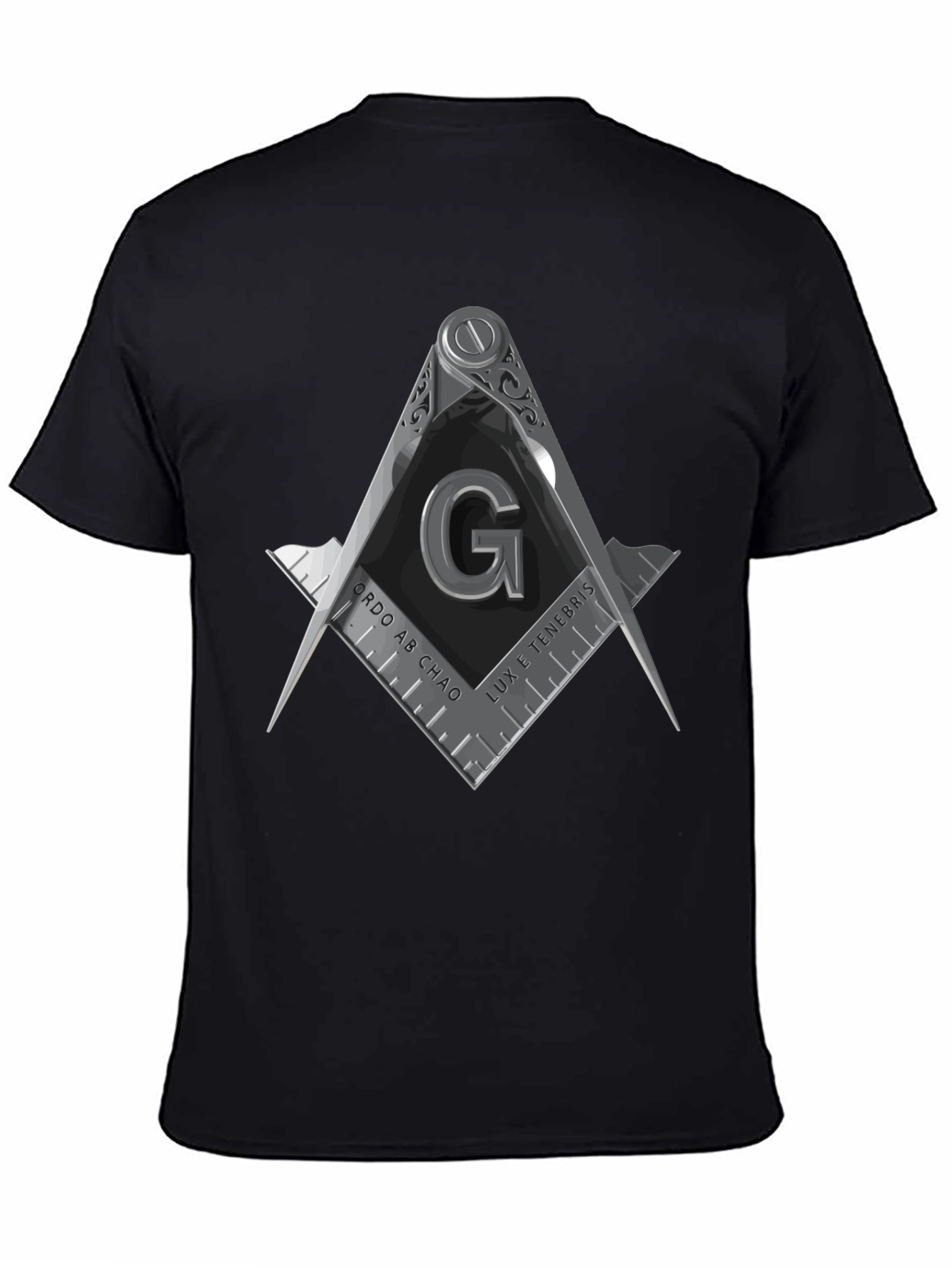 Masonic Symbol Graphic Tee - Square & Compasses Design