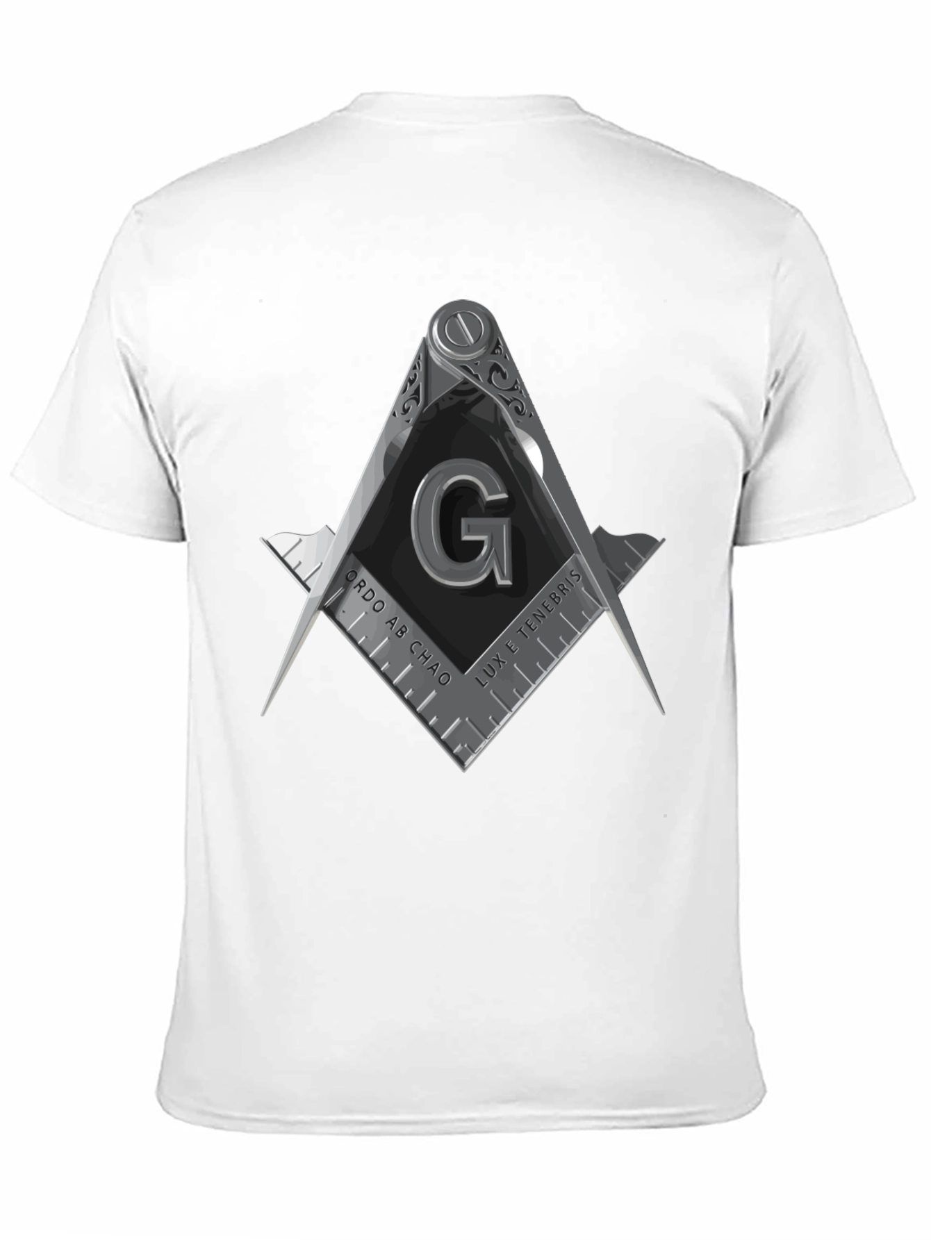 Masonic Symbol Graphic Tee - Square & Compasses Design