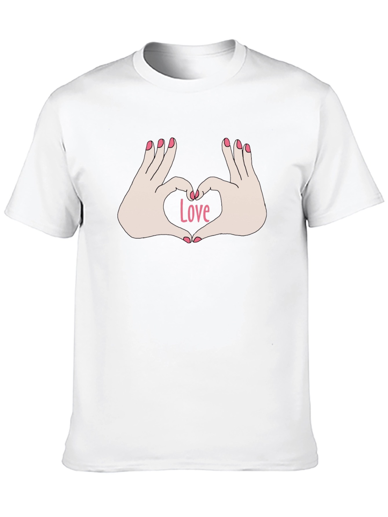 Love Hands Graphic Tee - Stylish Black T-Shirt