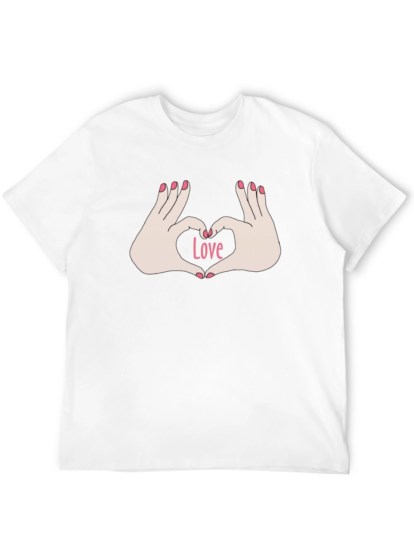 Love Hands Graphic Tee - Stylish Black T-Shirt