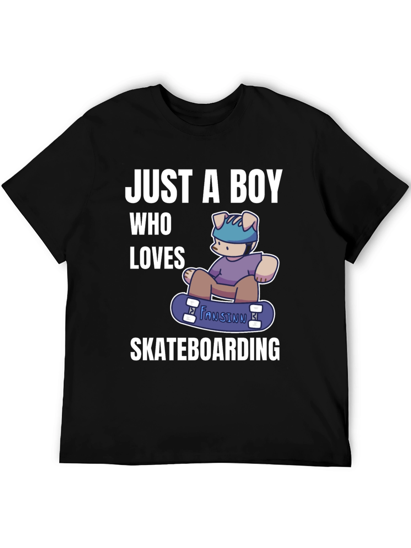 Boy Who Loves Skateboarding T-Shirt