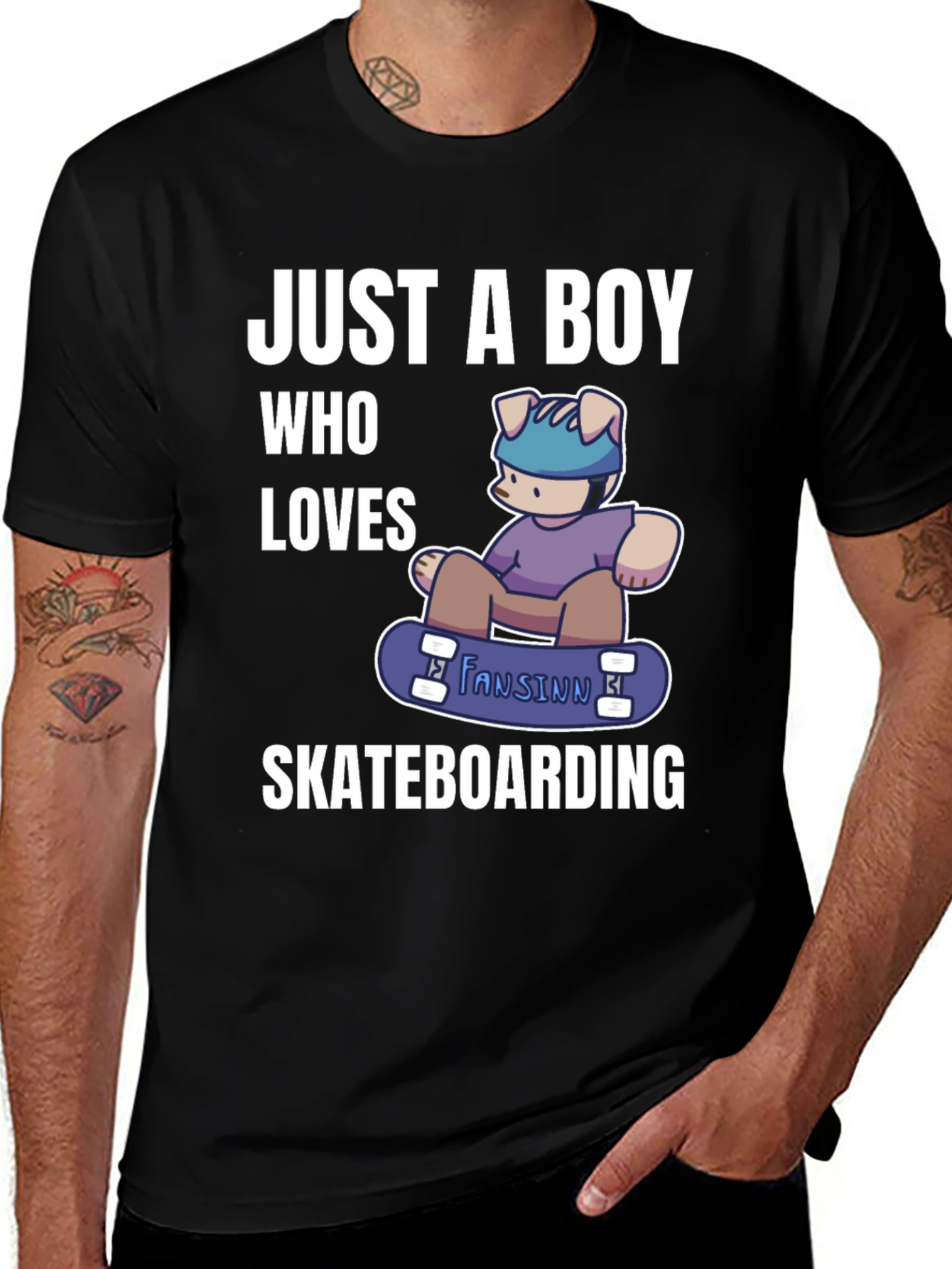 Boy Who Loves Skateboarding T-Shirt