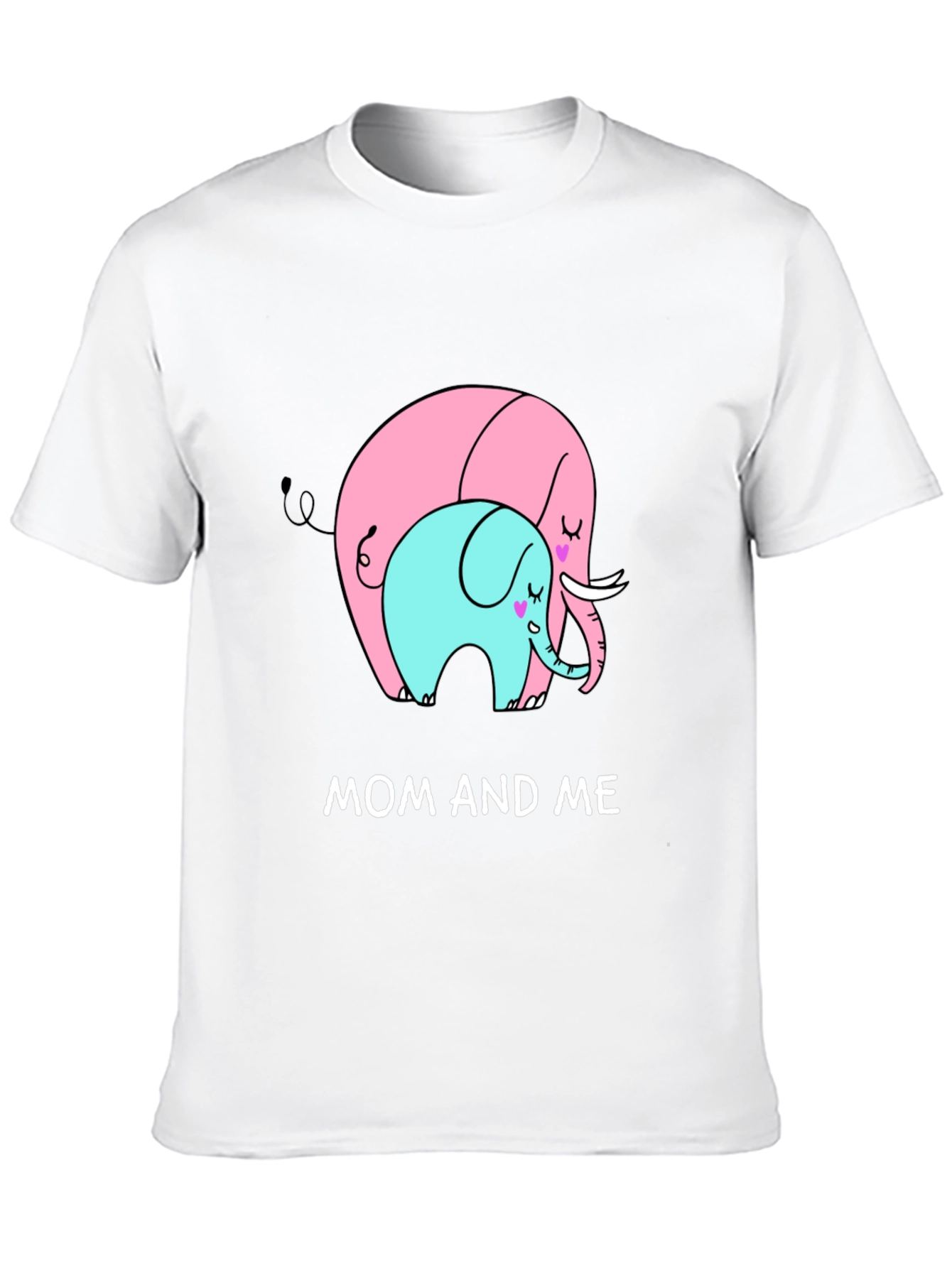 Mom and Me Elephant Graphic Tee - Black