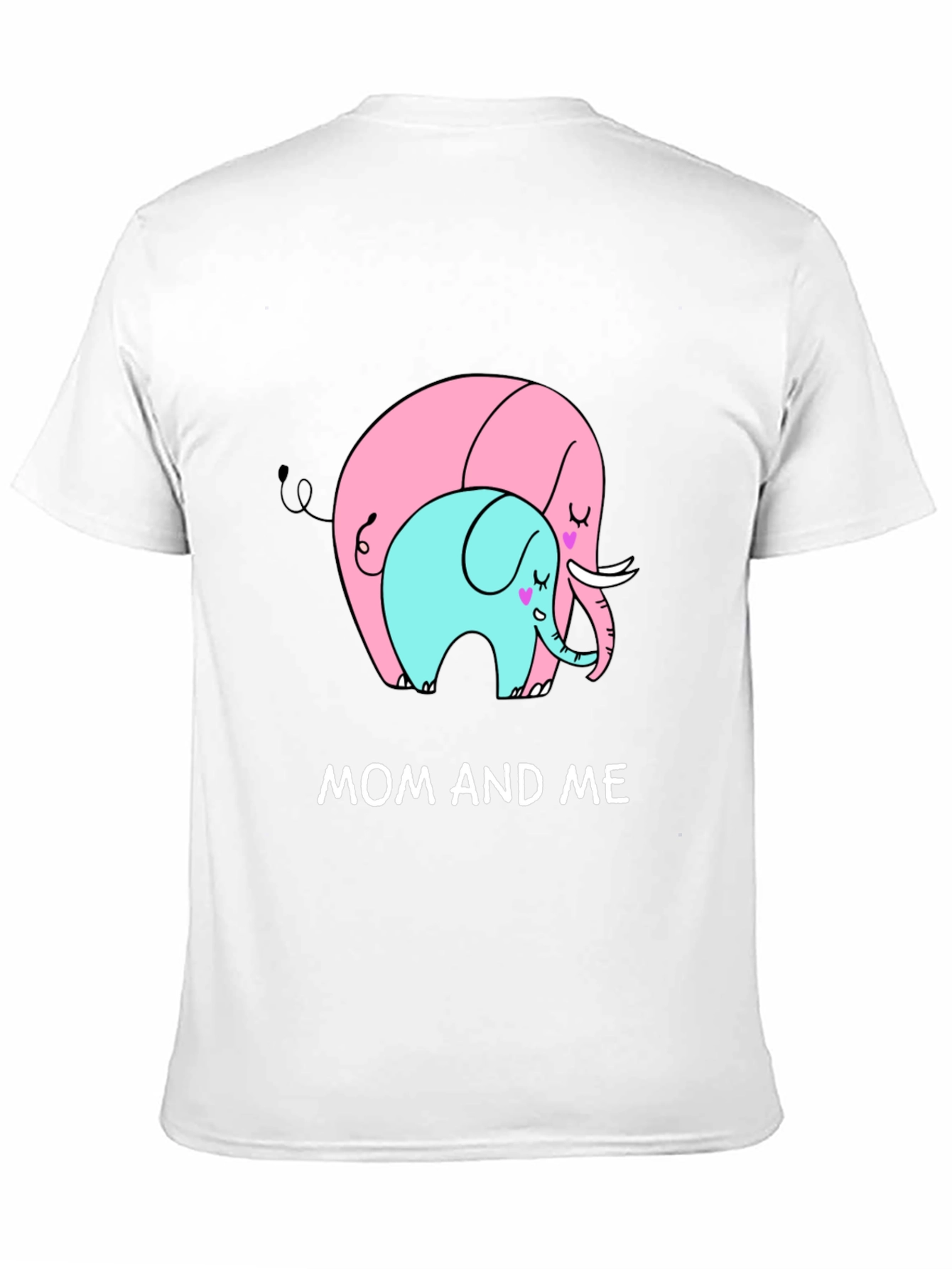 Mom and Me Elephant Graphic Tee - Black