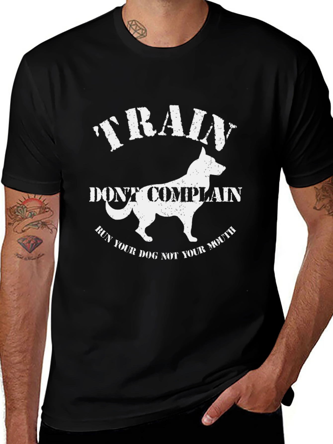 Train Dont Complain Dog T-Shirt