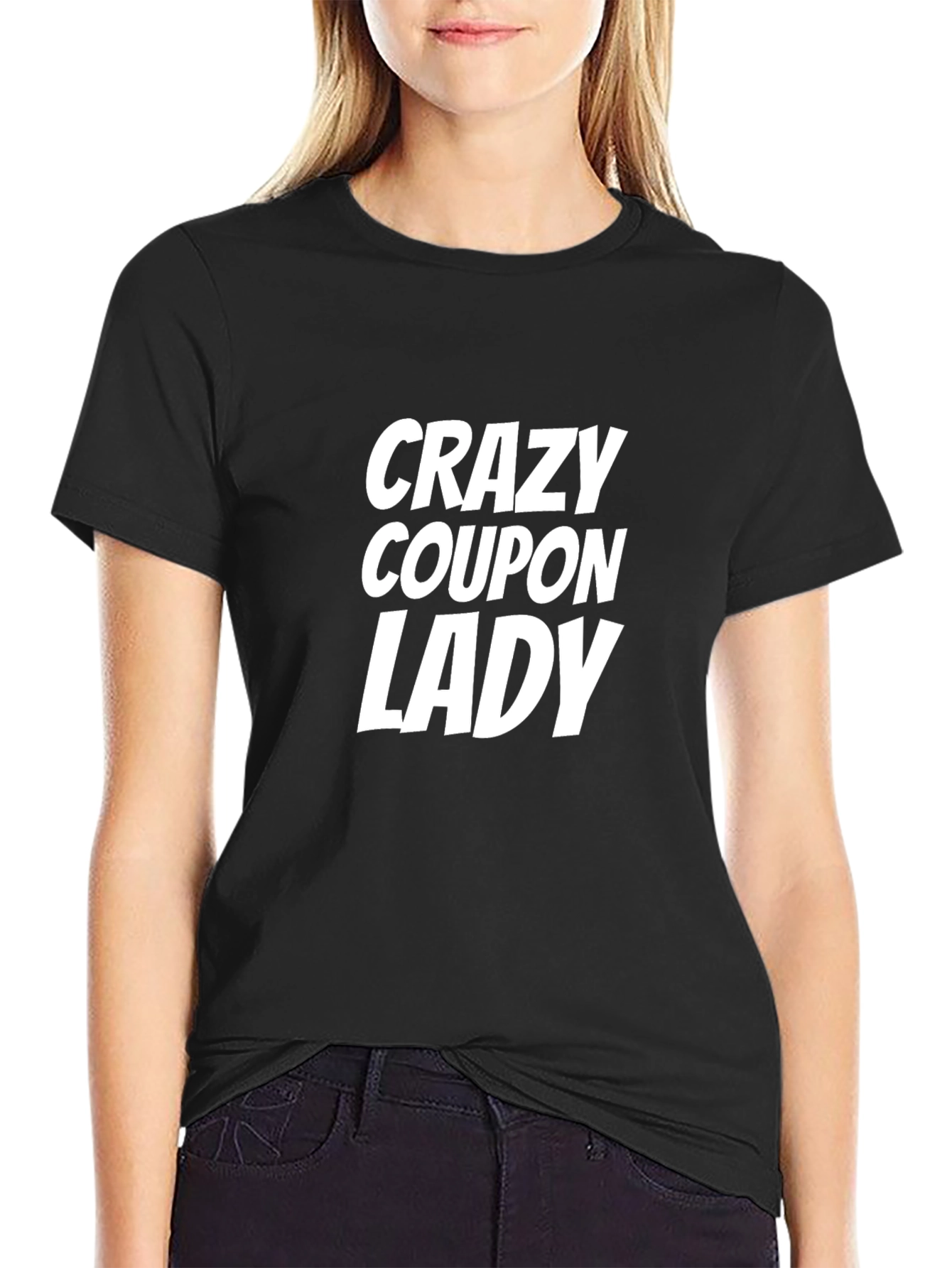 Crazy Coupon Lady Black T-Shirt