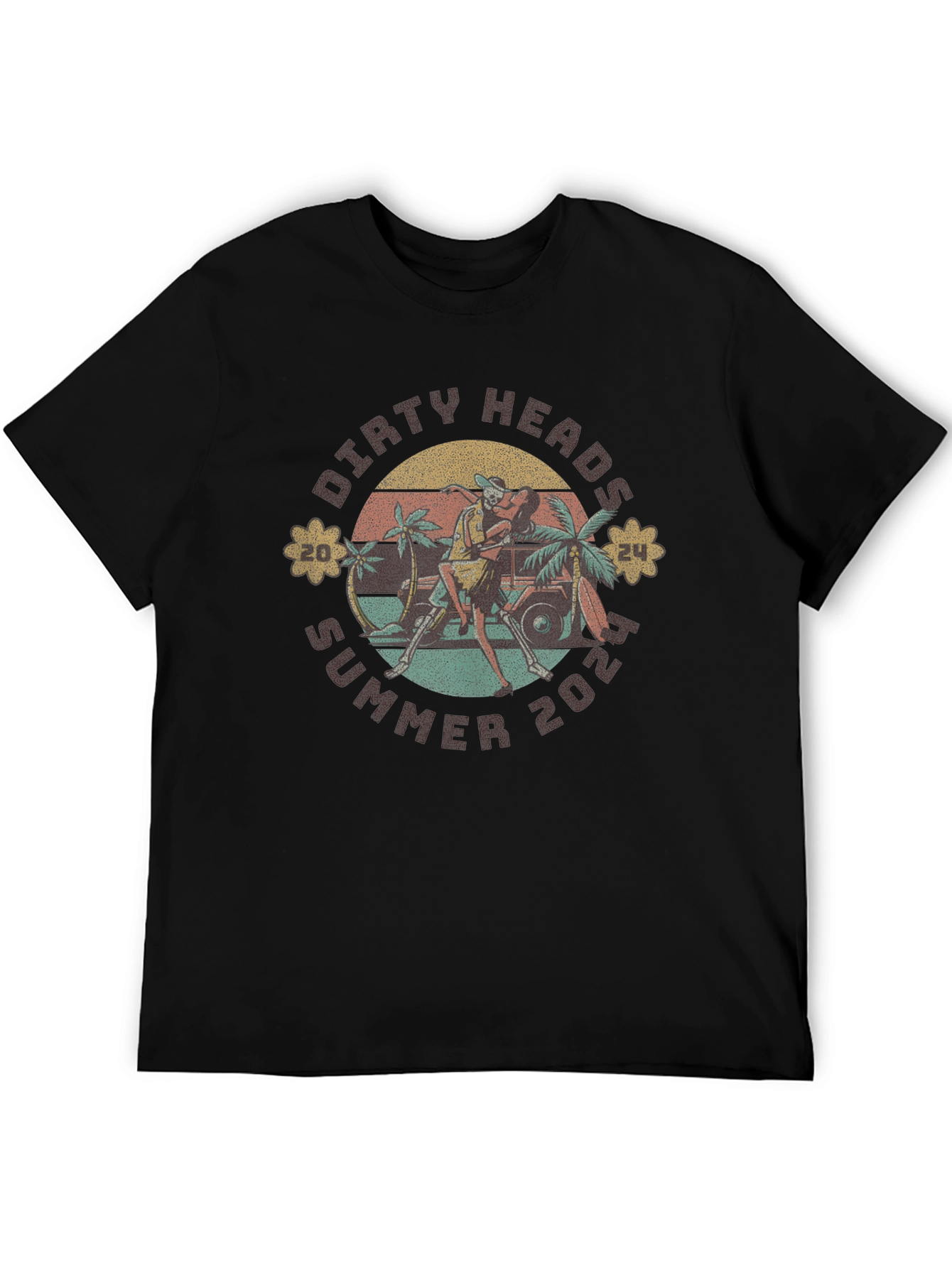 Dirty Heads Summer 2024 Black Graphic T-Shirt