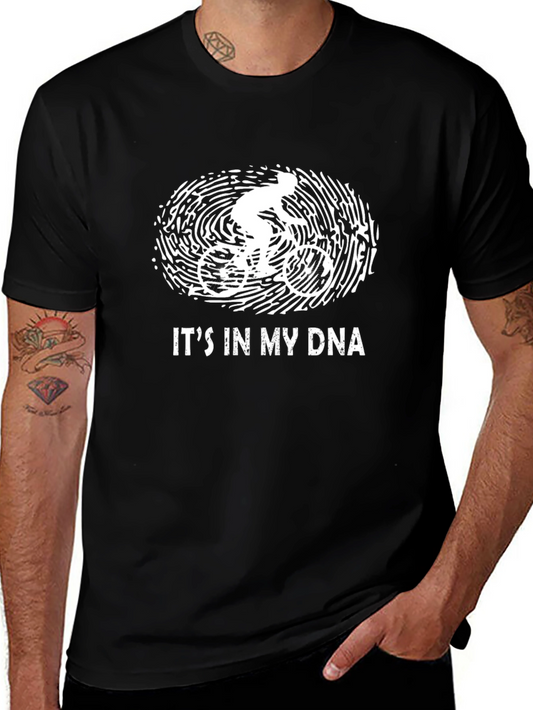 Cycling DNA Graphic Tee - Black Cotton T-Shirt