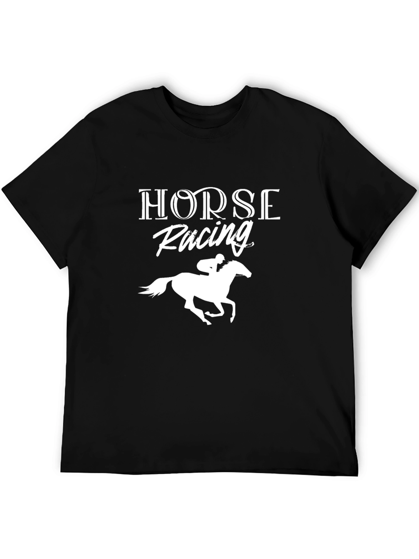 Horse Racing Graphic Tee - Stylish Equestrian Design