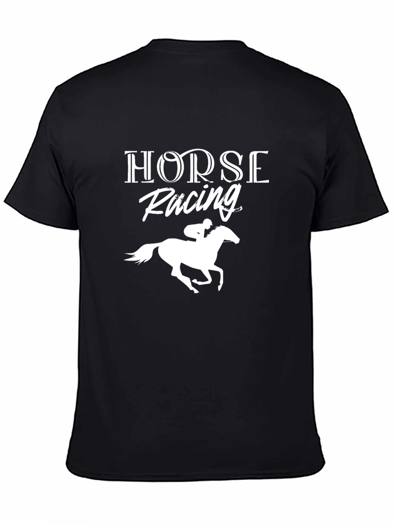 Horse Racing Graphic Tee - Stylish Equestrian Design
