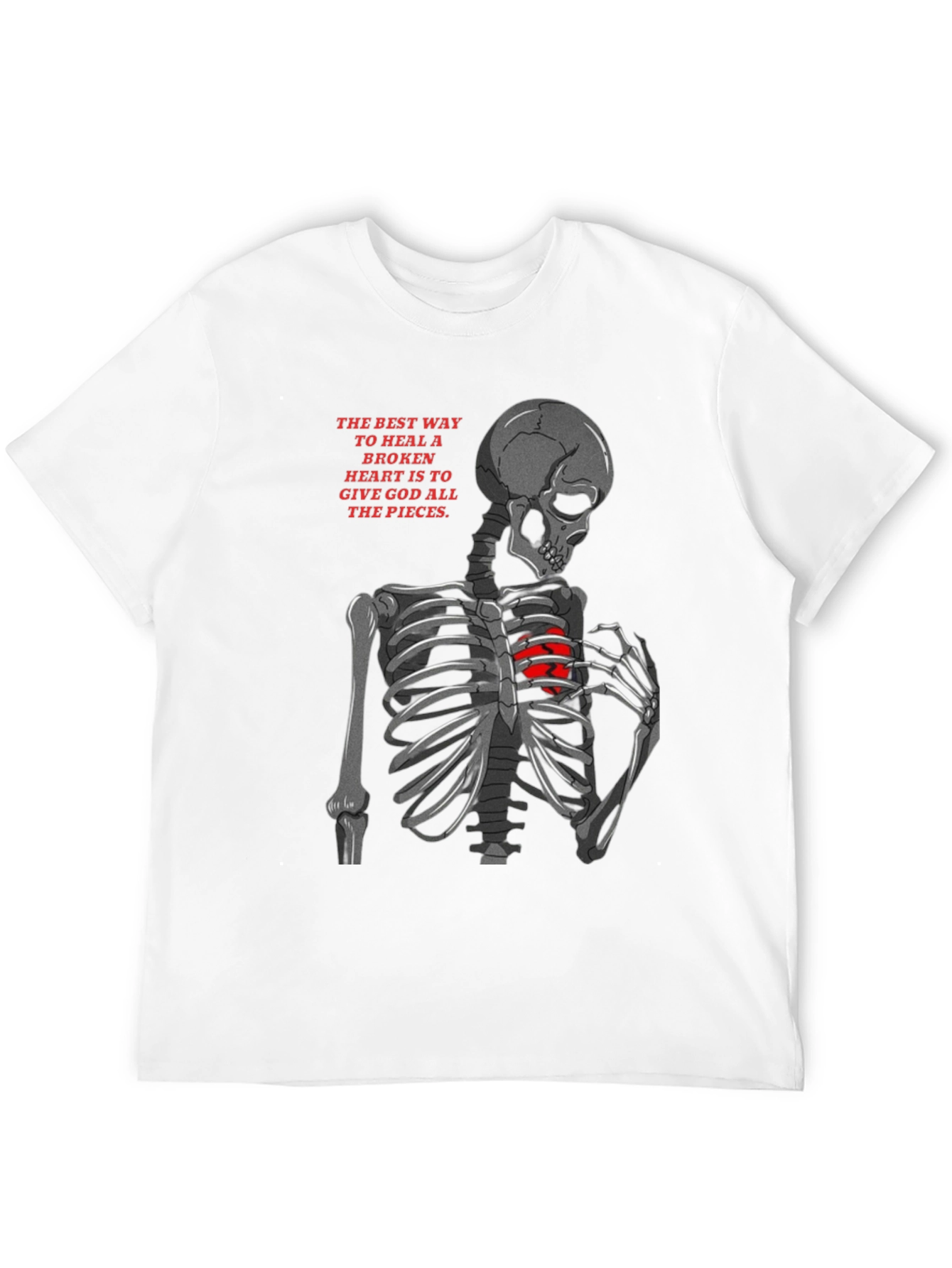 Skeleton Broken Heart Graphic Tee