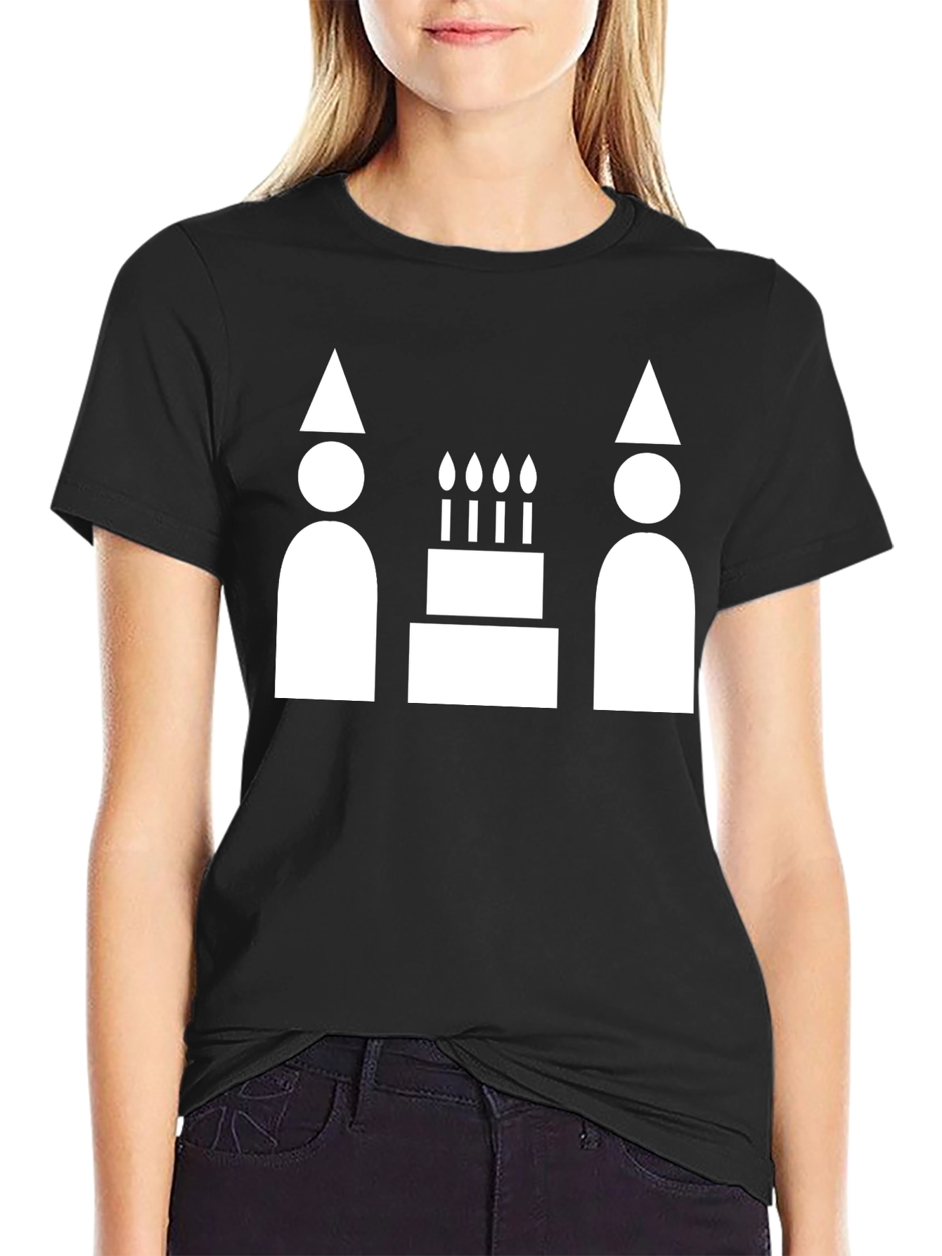 Party Time Graphic Tee - Black Cotton Blend