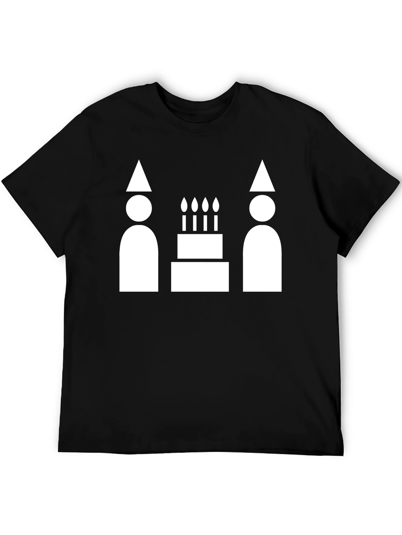 Party Time Graphic Tee - Black Cotton Blend