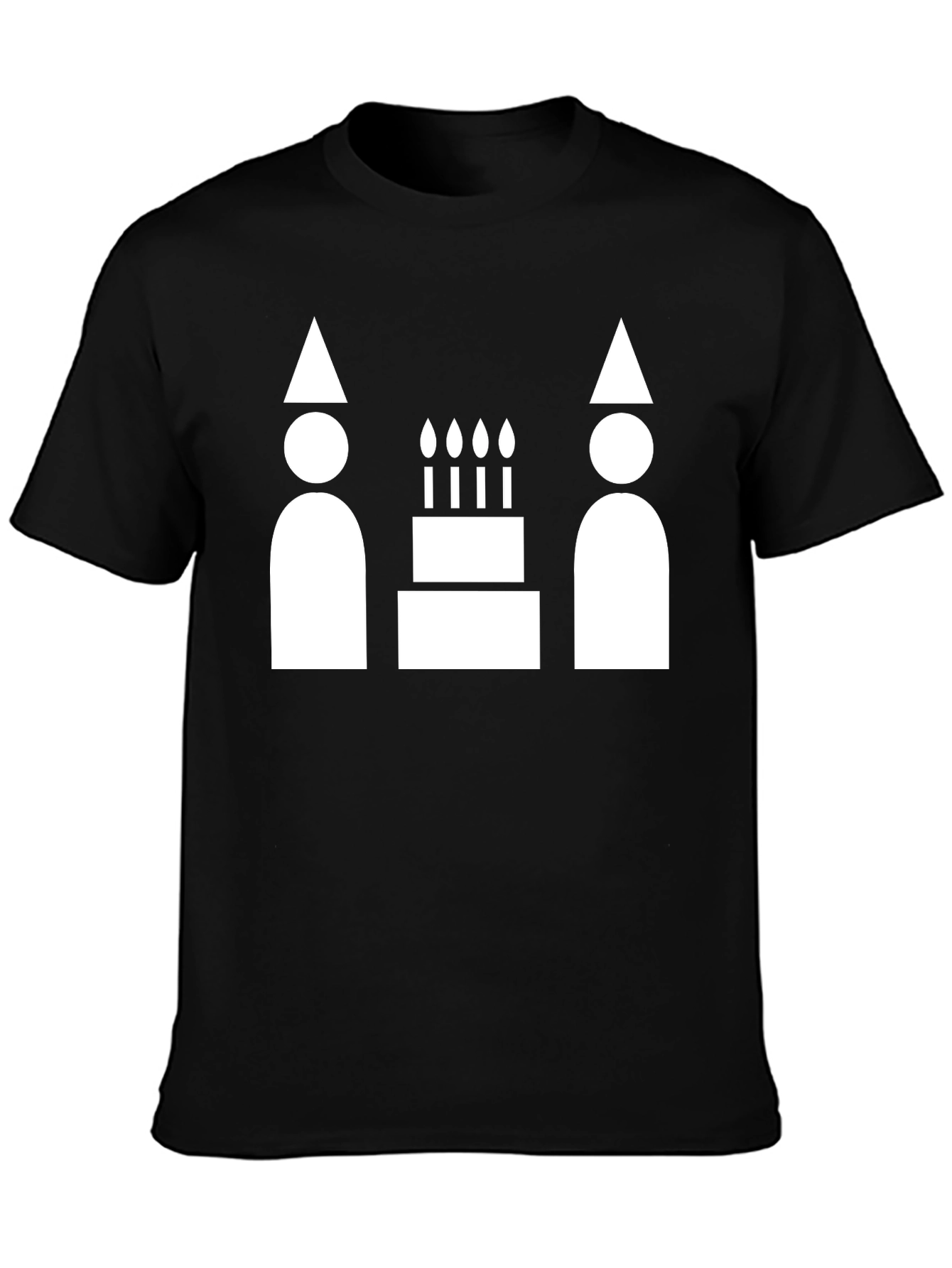 Party Time Graphic Tee - Black Cotton Blend