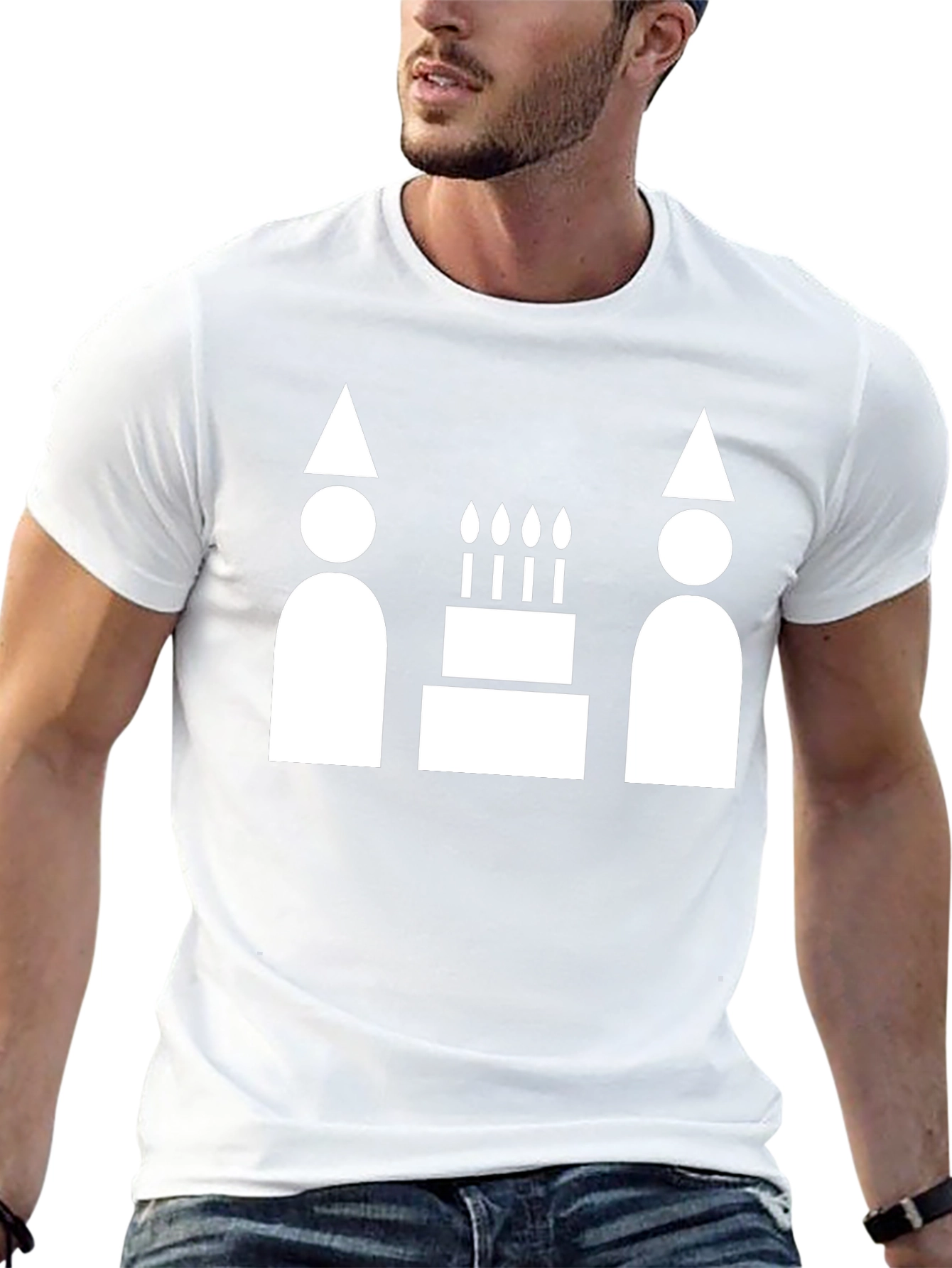 Party Time Graphic Tee - Black Cotton Blend