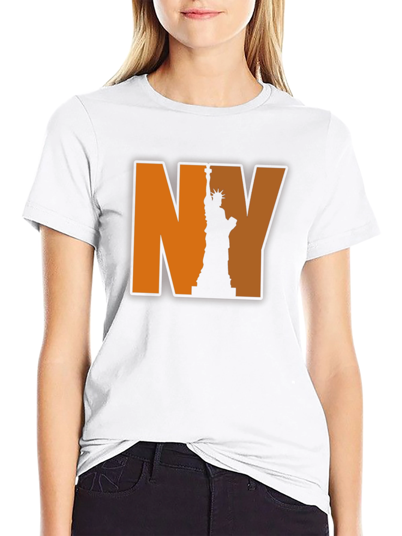 NY Statue of Liberty Graphic Tee - Black