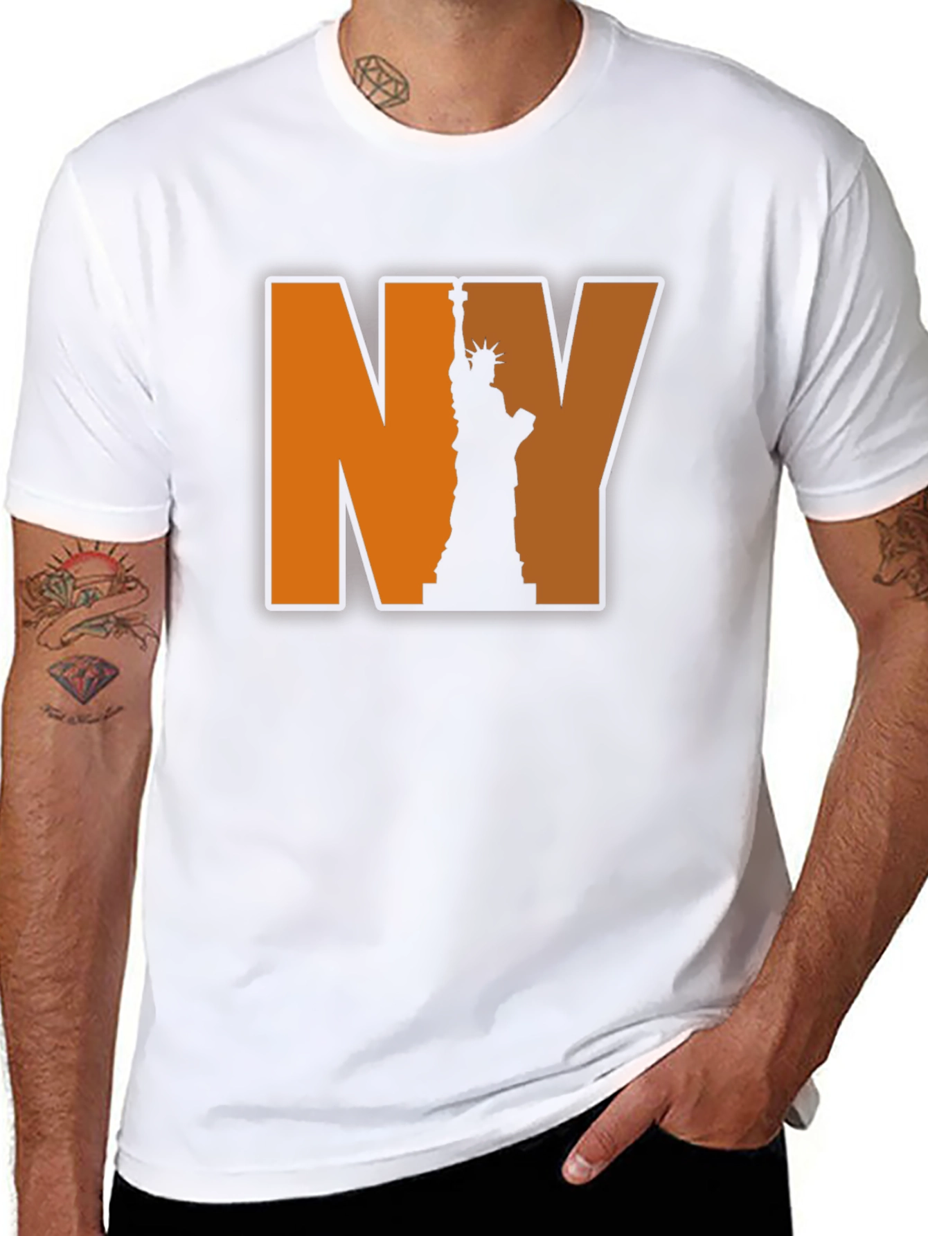 NY Statue of Liberty Graphic Tee - Black
