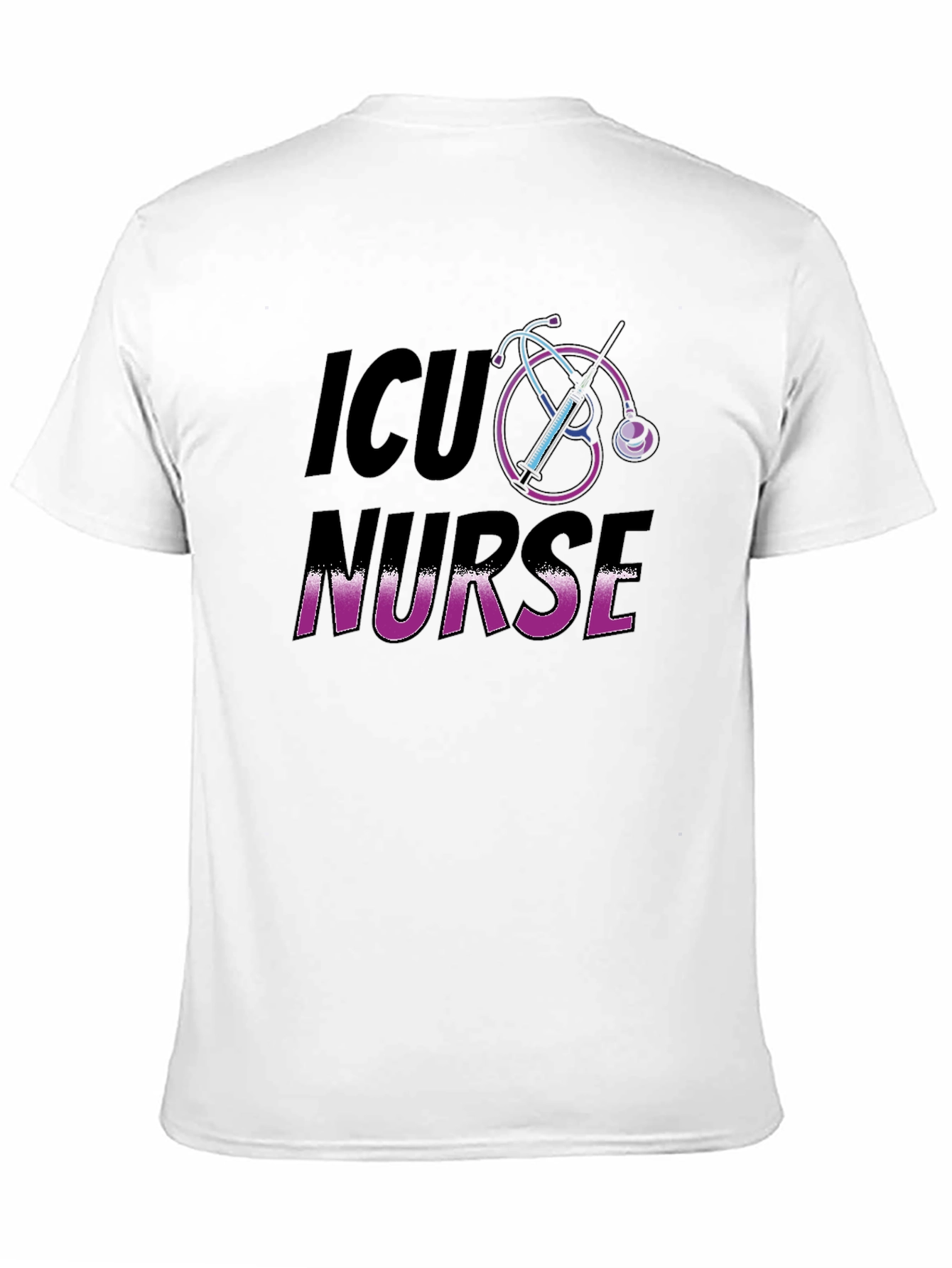 ICU Nurse Black Graphic T-Shirt