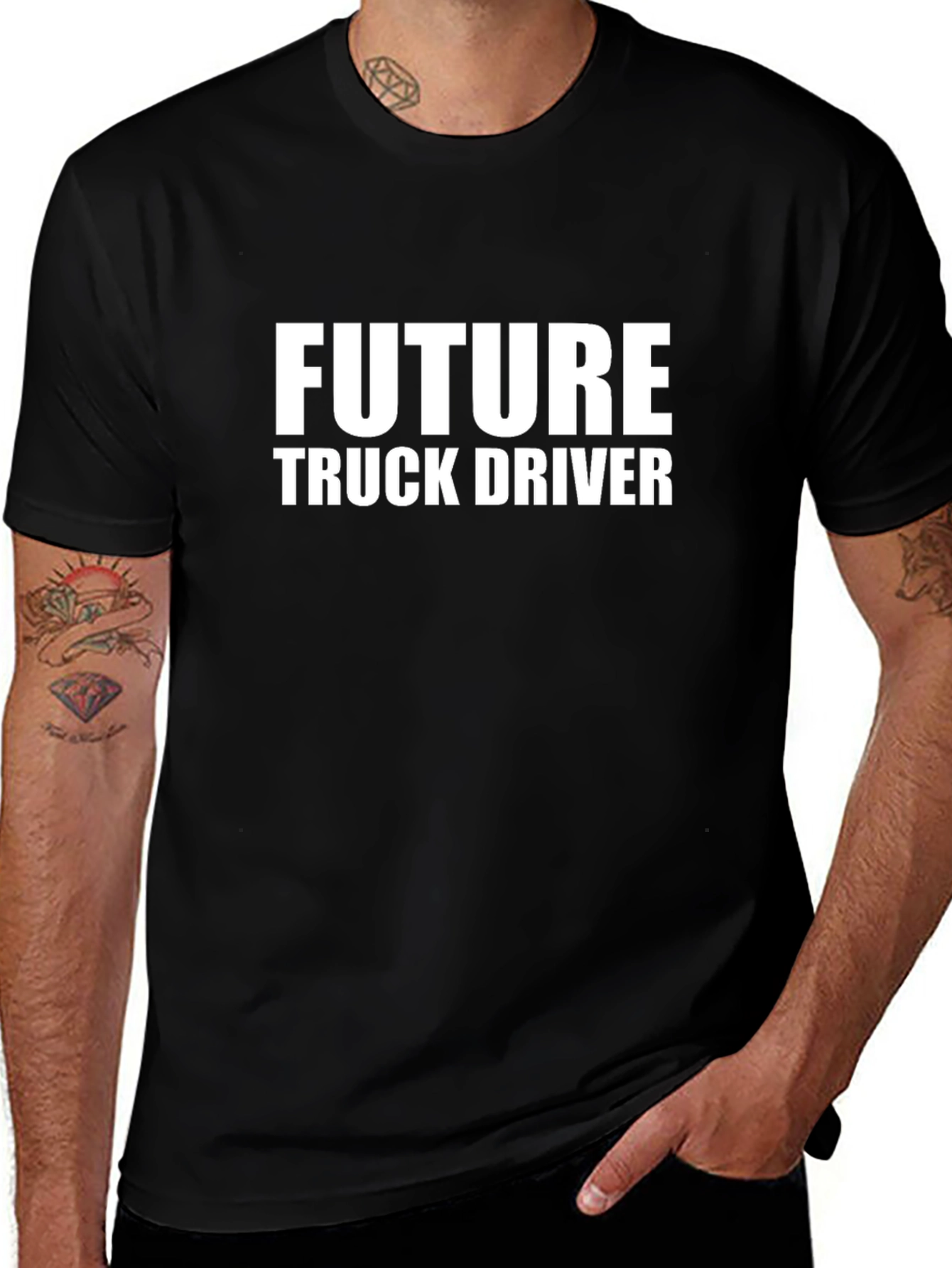 Future Truck Driver Black T-Shirt