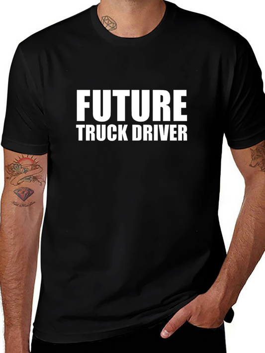 Future Truck Driver Black T-Shirt