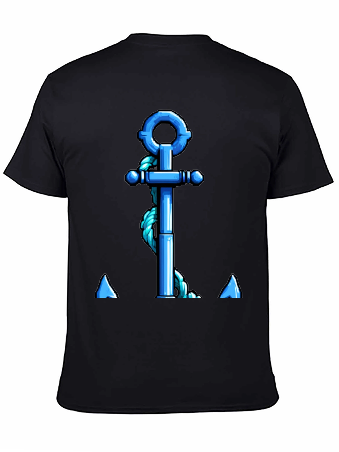 Nautical Anchor Graphic T-Shirt - Blue Rope Design