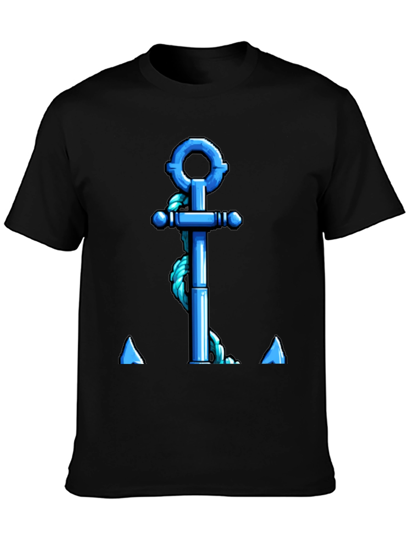 Nautical Anchor Graphic T-Shirt - Blue Rope Design