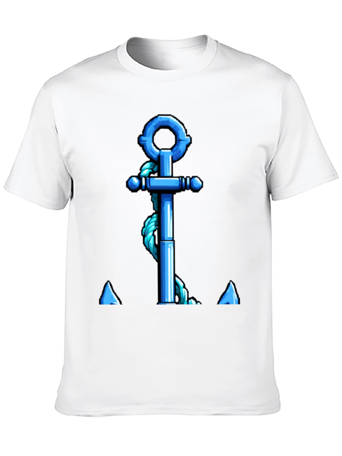 Nautical Anchor Graphic T-Shirt - Blue Rope Design