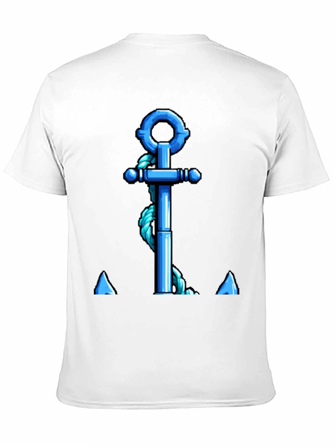 Nautical Anchor Graphic T-Shirt - Blue Rope Design