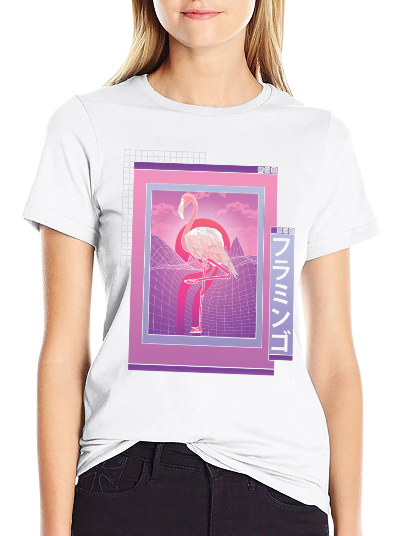 Flamingo Graphic Tee - Retro Aesthetic