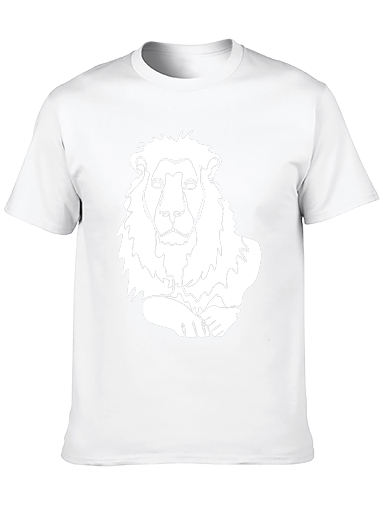 Lion Line Art Graphic Tee - Stylish Casual Wear
