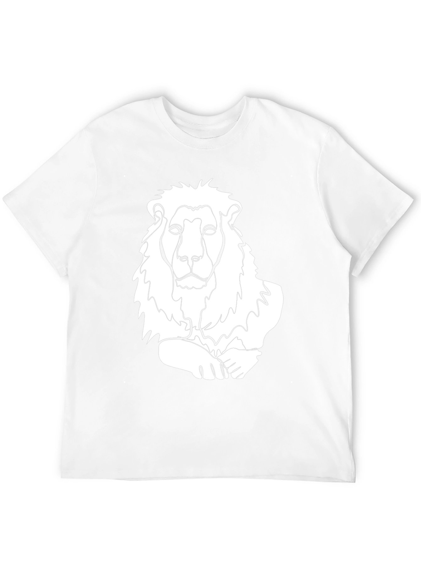 Lion Line Art Graphic Tee - Stylish Casual Wear