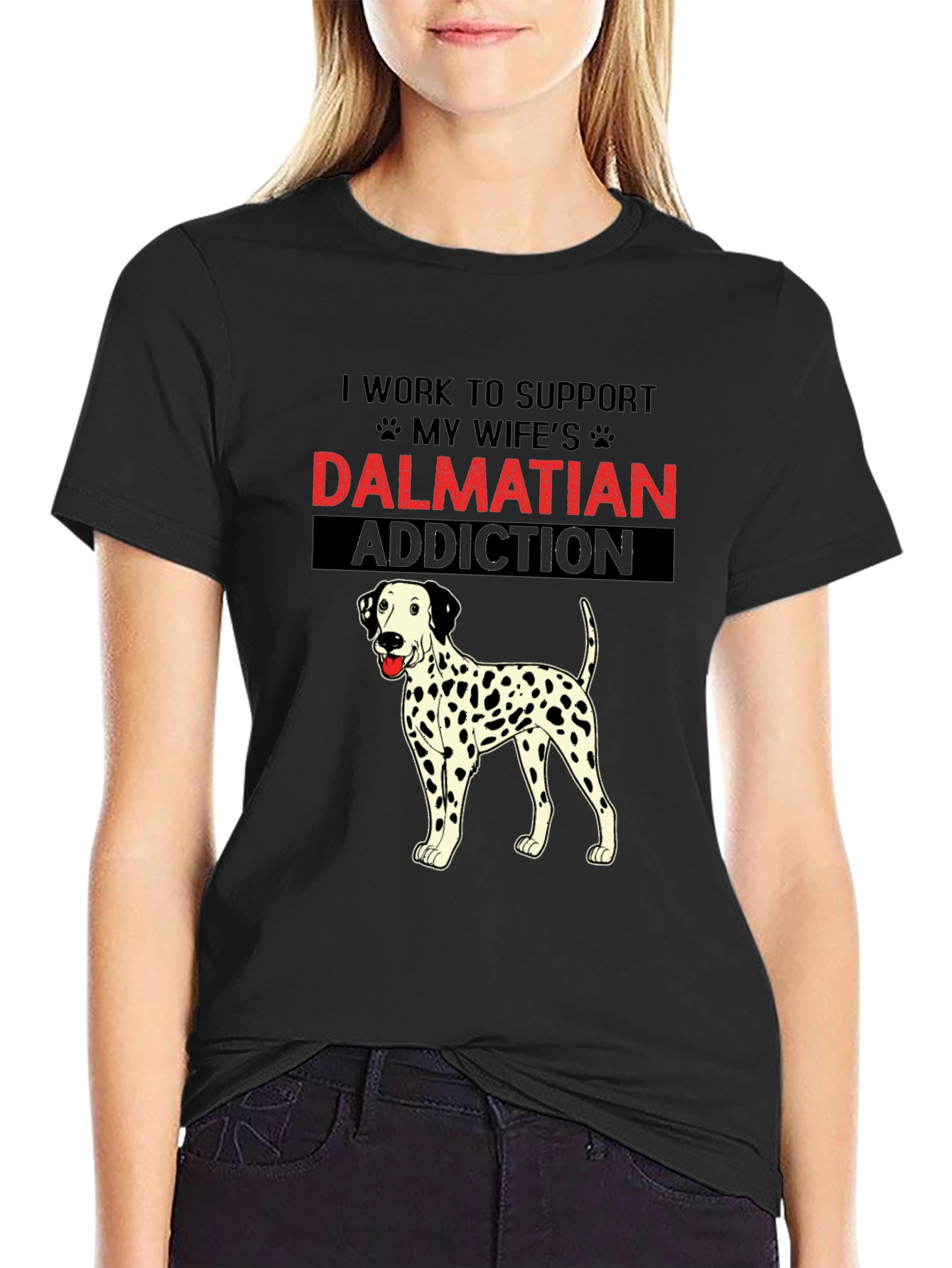Dalmatian Addiction T-Shirt: Humorous Dog Lover Tee