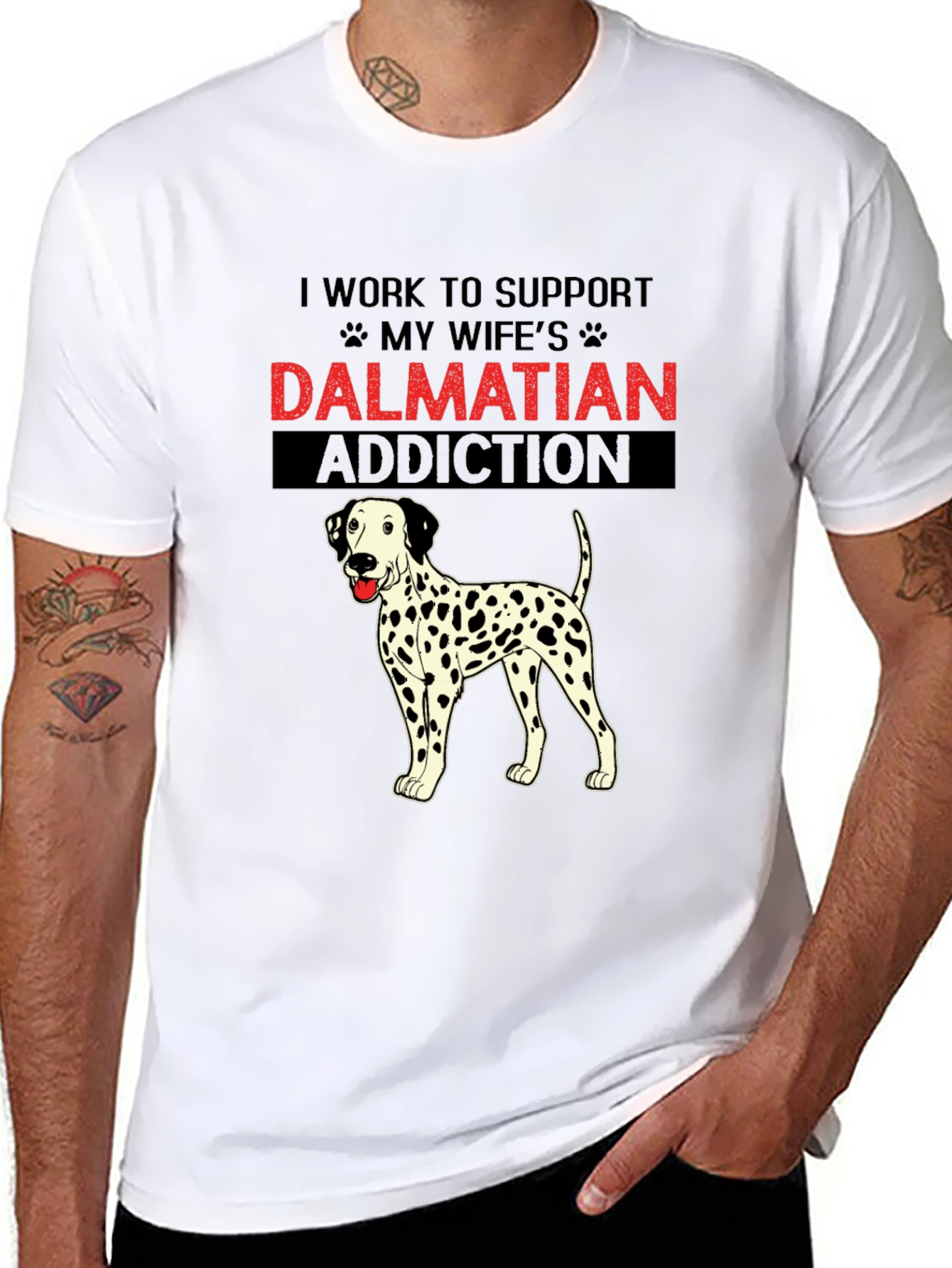 Dalmatian Addiction T-Shirt: Humorous Dog Lover Tee