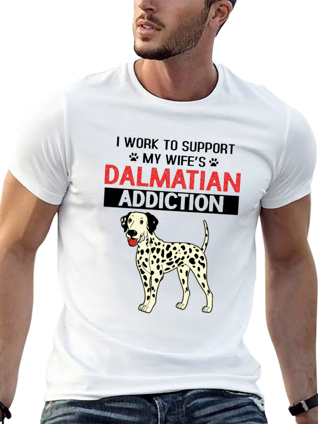 Dalmatian Addiction T-Shirt: Humorous Dog Lover Tee