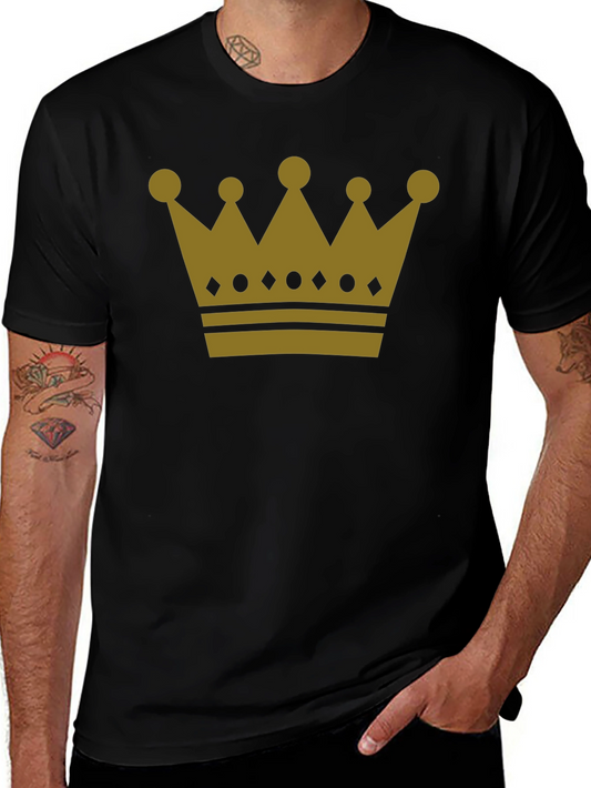 Kings Crown Graphic Tee - Black Cotton Shirt