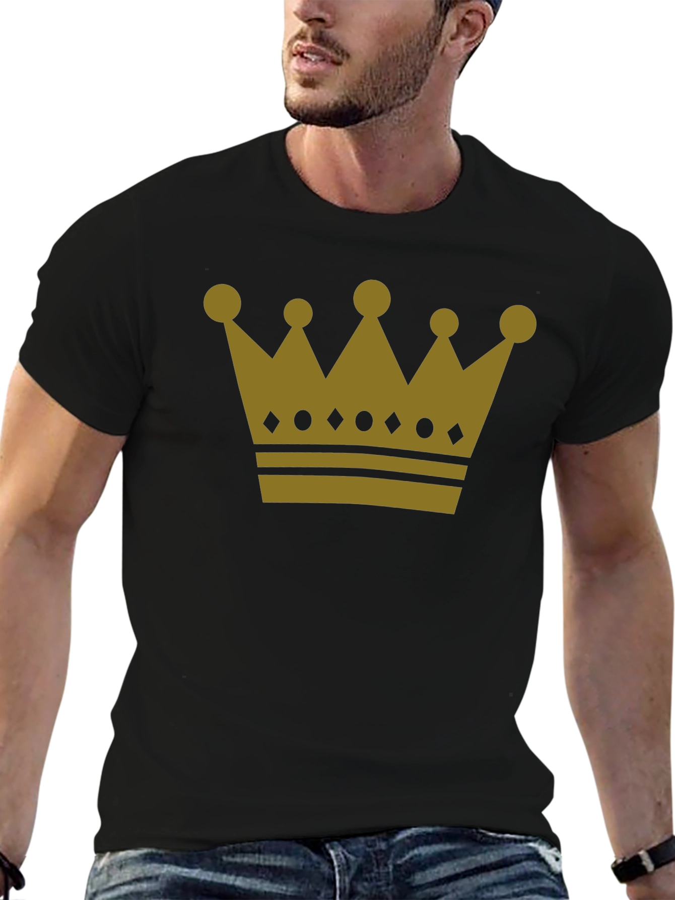 Kings Crown Graphic Tee - Black Cotton Shirt